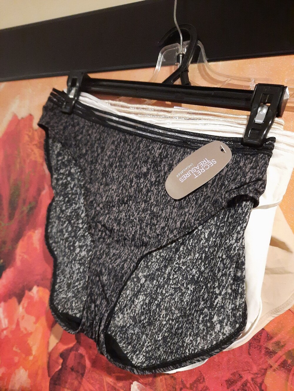 NWT 3PC Women's Plus Size 3X Seamless Micro Bikini Panties Black Blush Wht XXXL
